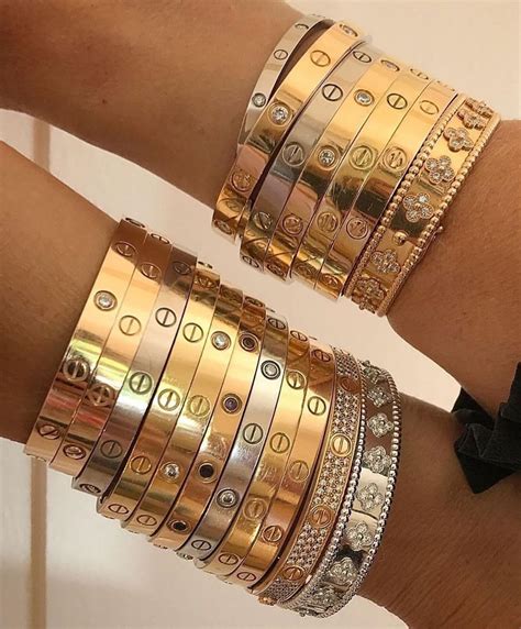 stacking cartier bracelets|cartier stackable bracelets.